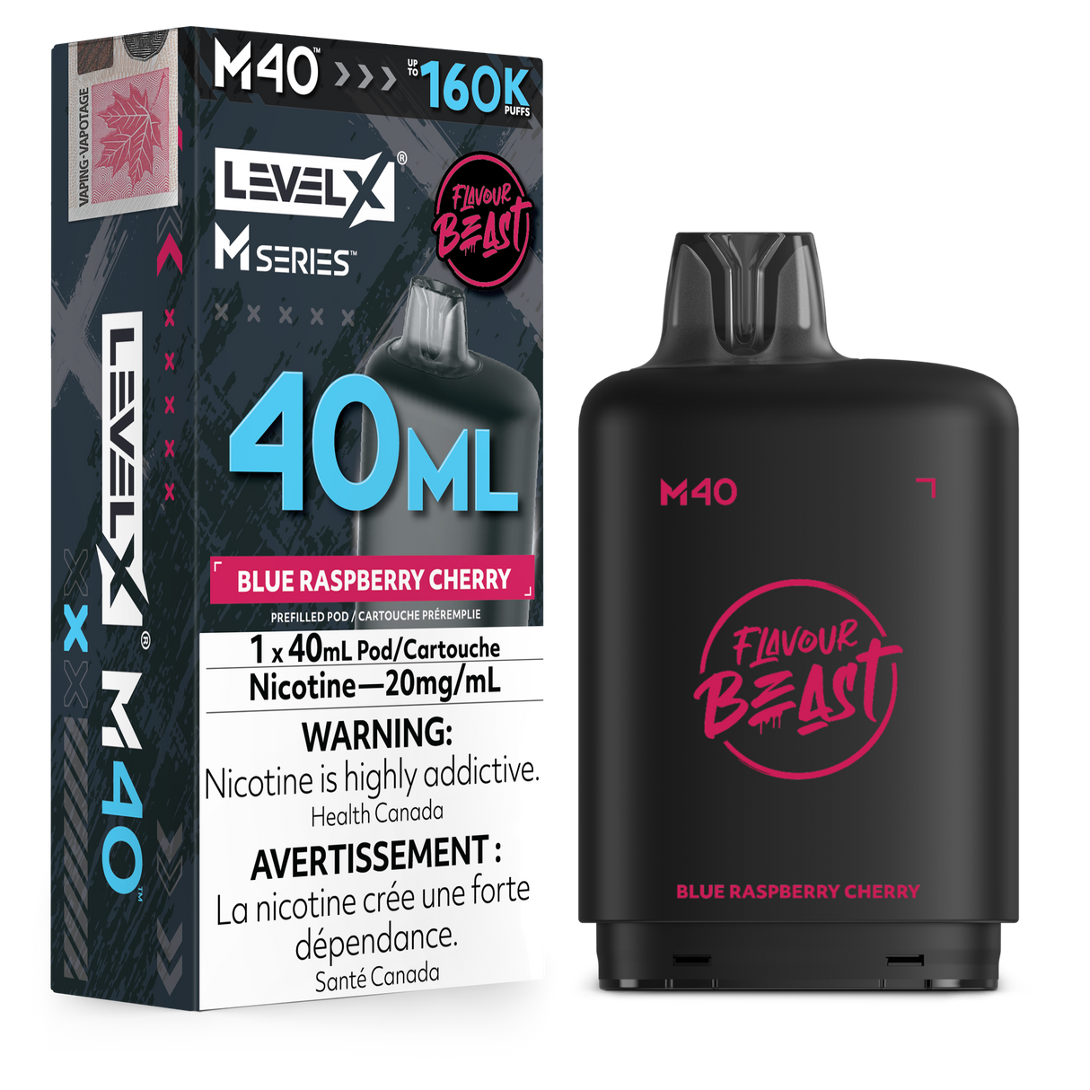 Blue Raspberry Cherry - LEVEL X FLAVOUR BEAST M40 160K - 40mL