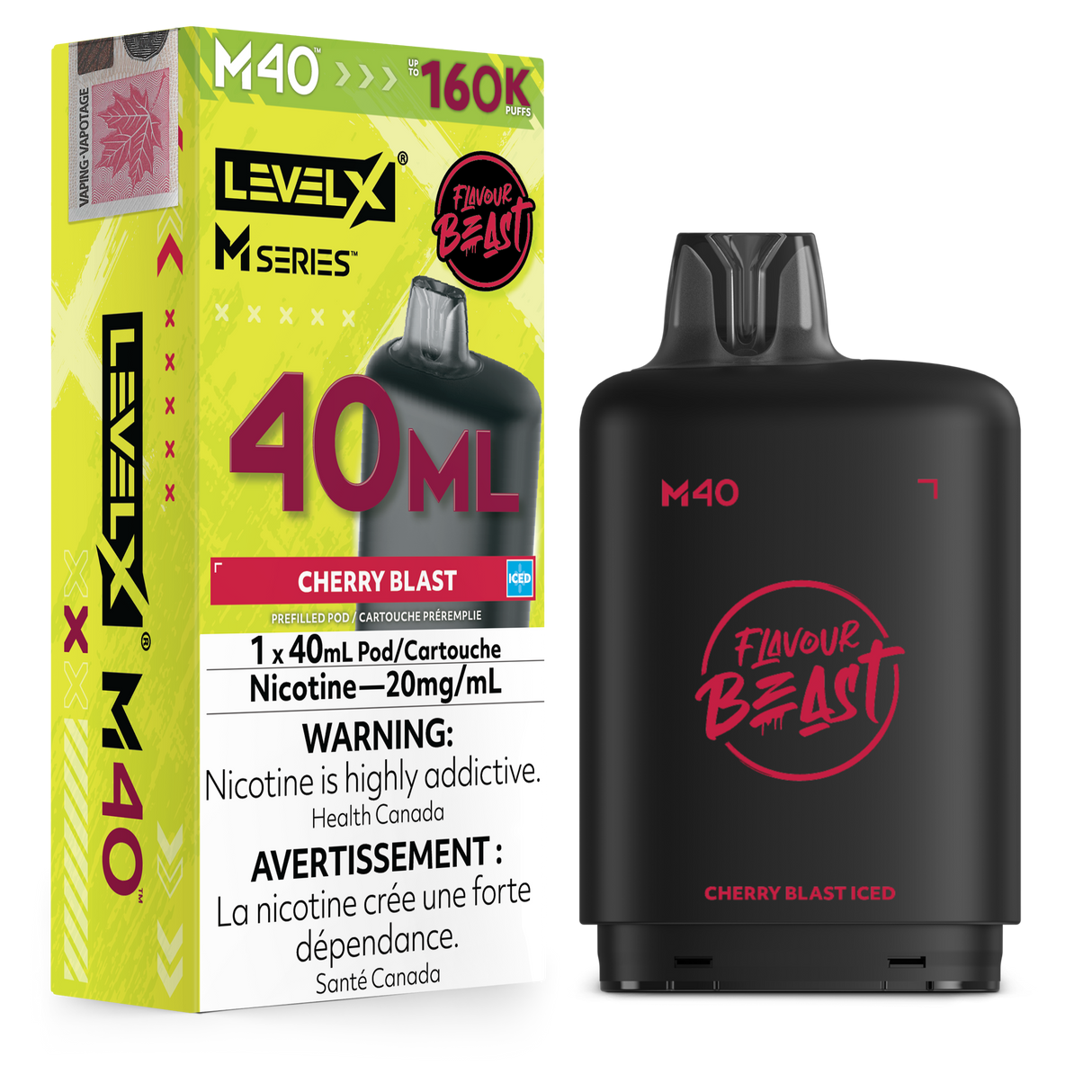 Cherry Blast Iced - LEVEL X FLAVOUR BEAST M40 160K - 40mL