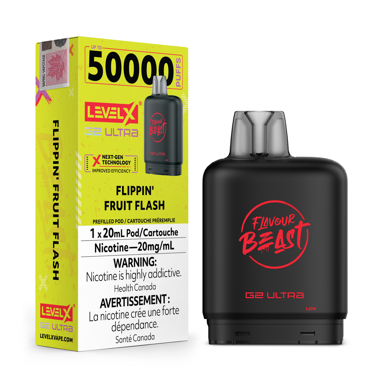 Flippin' Fruit Flash - LEVEL X FLAVOUR BEAST BOOST G2 ULTRA 50K - 20ml