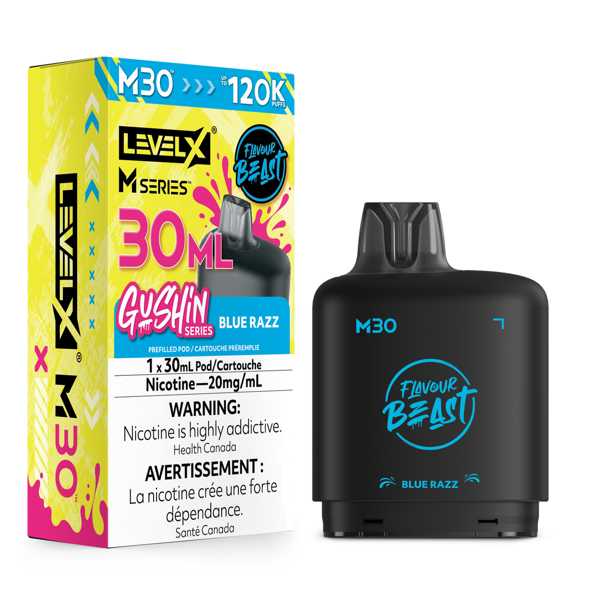 Level X M30 FB 120K. - G.S.  Blue Razz - 30mL