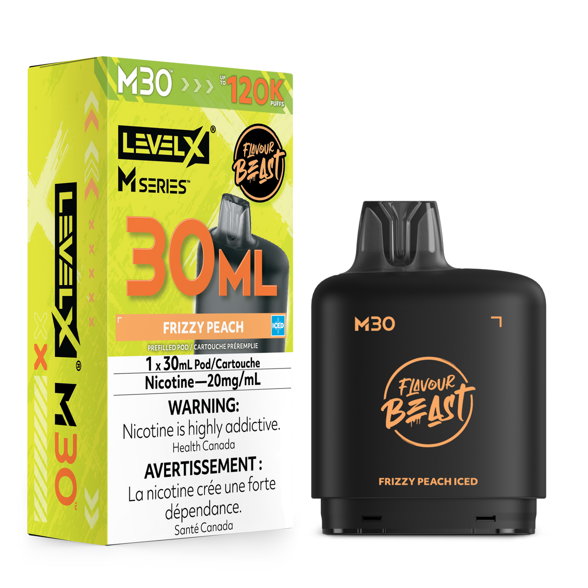 Level X M30 FB 120K - Frizzy Peach Iced - 30mL