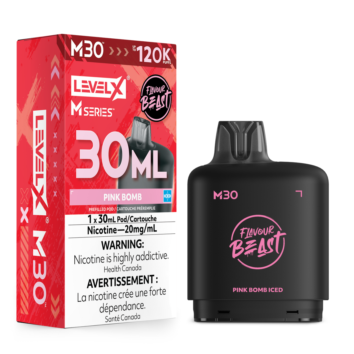 Level X M30 FB 120K - Pink Bomb Iced - 30mL