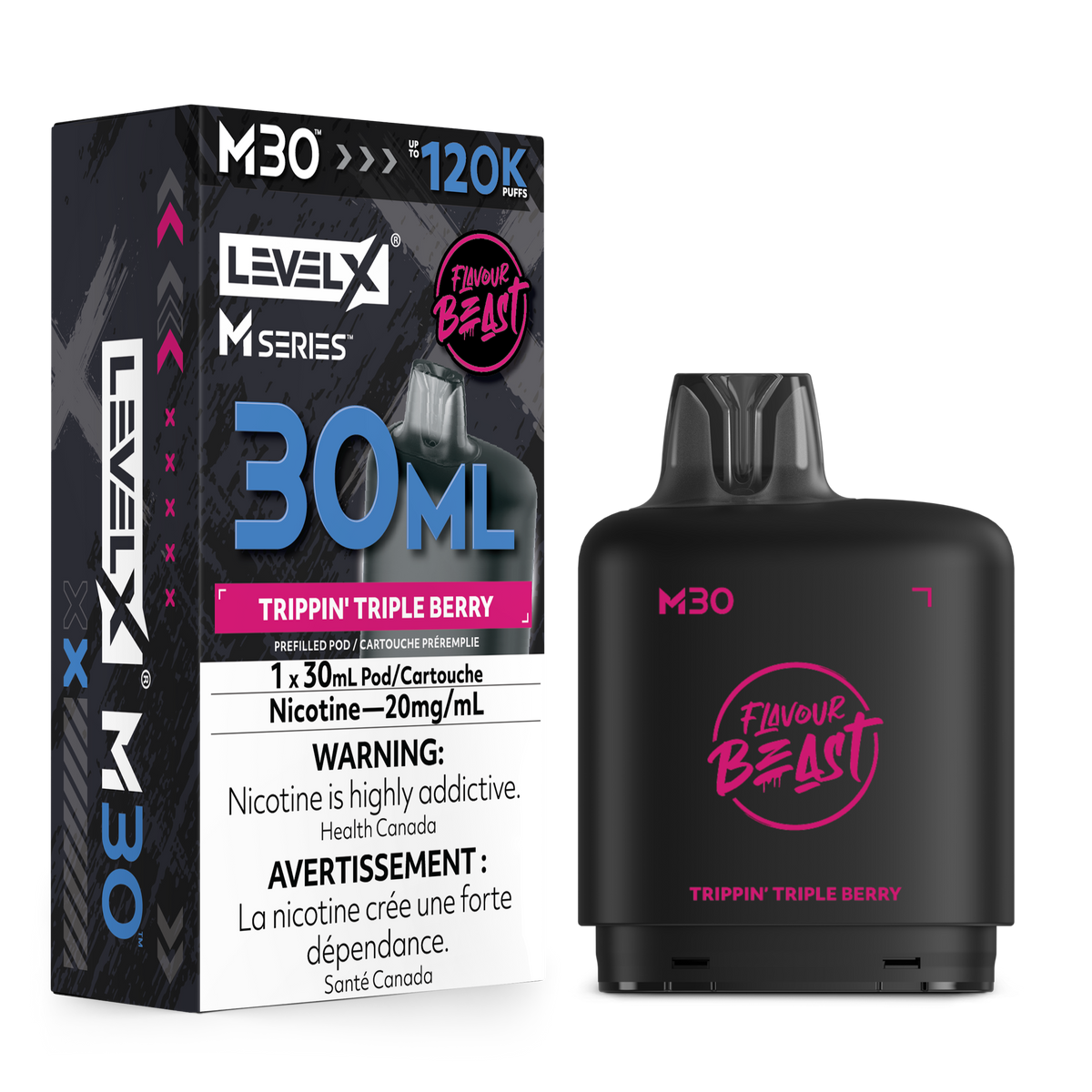 Level X M30 FB 120K - Trippin' Triple Berry - 30mL