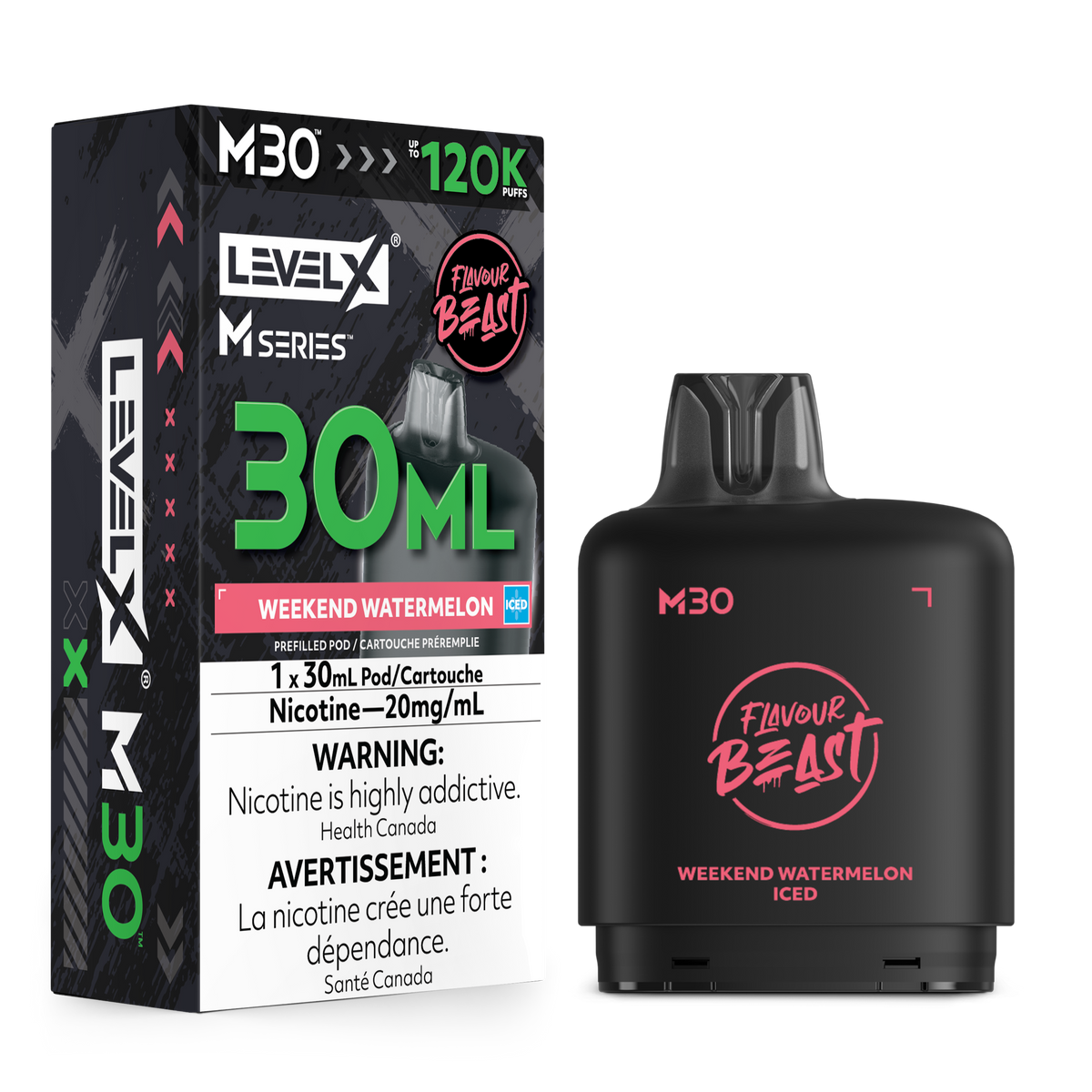 Level X M30 FB 120K - Weekend Watermelon Iced - 30mL