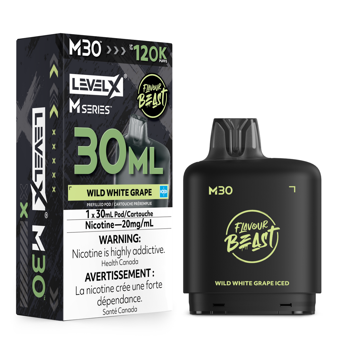 Level X M30 FB 120K - Wild White Grape Iced - 30mL
