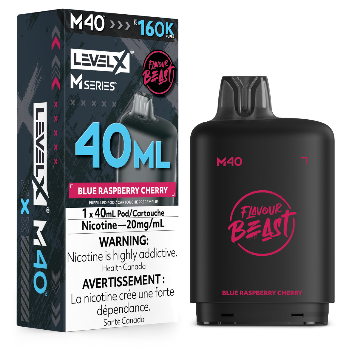 Level X Flavour Beast M40 160K - Blue Raspberry Cherry  - 40mL