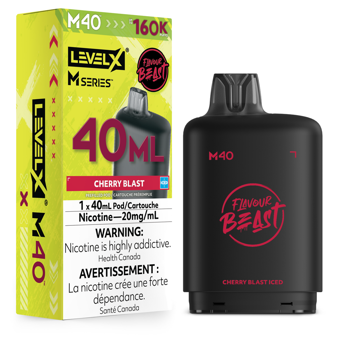 Level X Flavour Beast M40 160K - Cherry Blast Iced  - 40mL