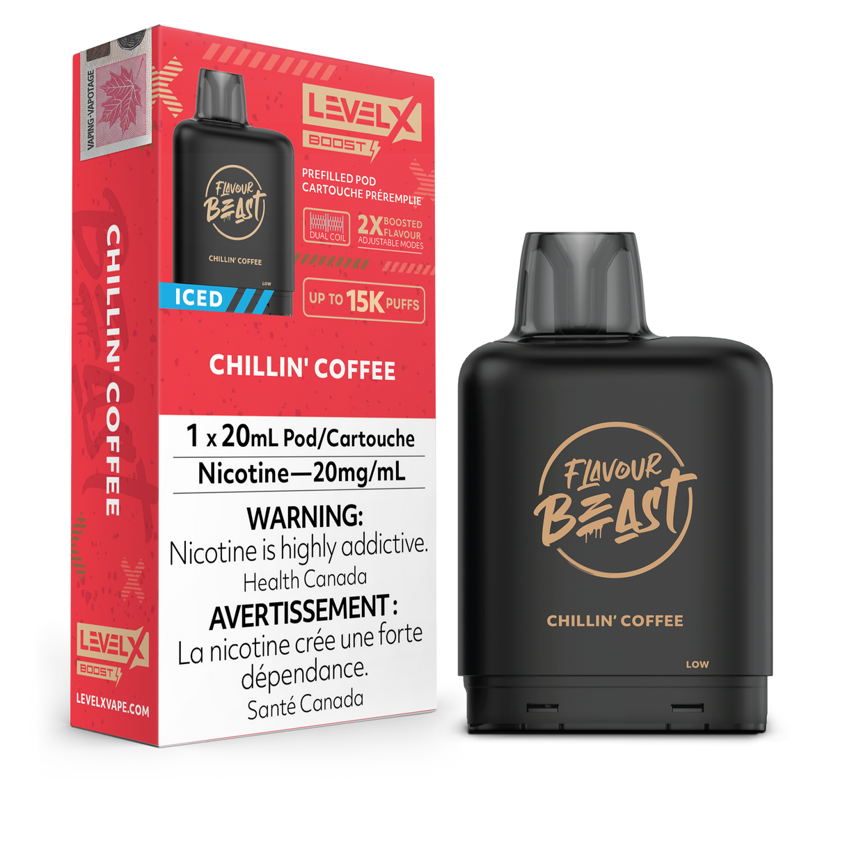 Chillin' Coffee Iced - LEVEL X FLAVOUR BEAST BOOST G2 25K - 20ml