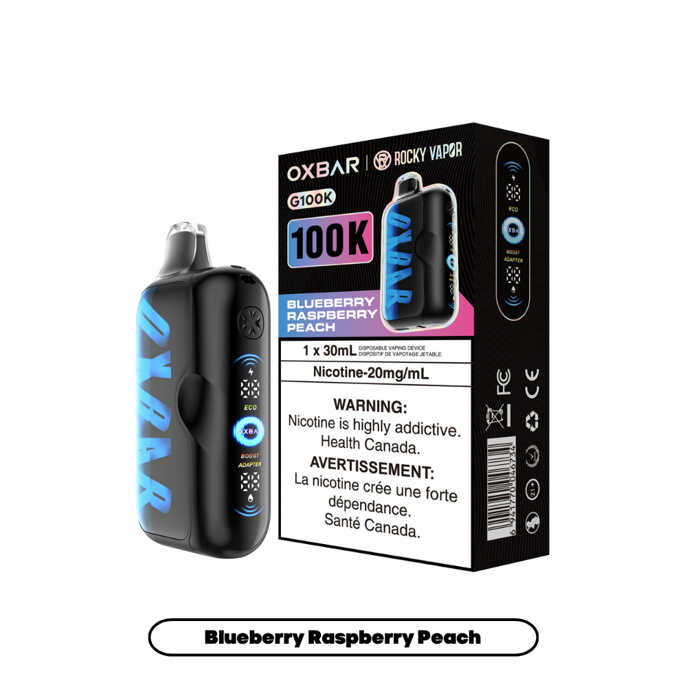 Blueberry Raspberry Peach by OXBAR x ROCKY VAPOR G100K - 30mL
