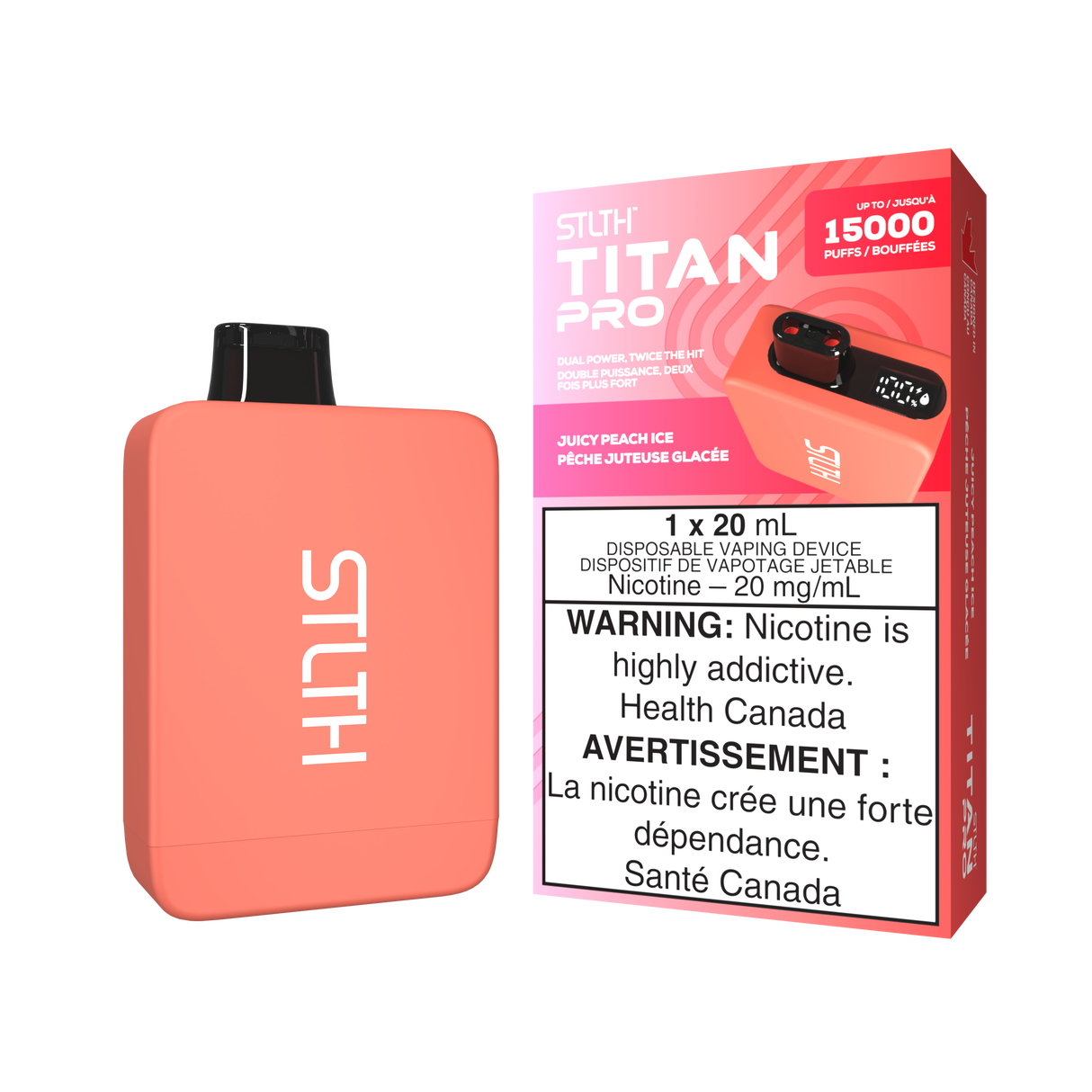 Juicy Peach Ice - STLTH TITAN PRO 15K - 20mL