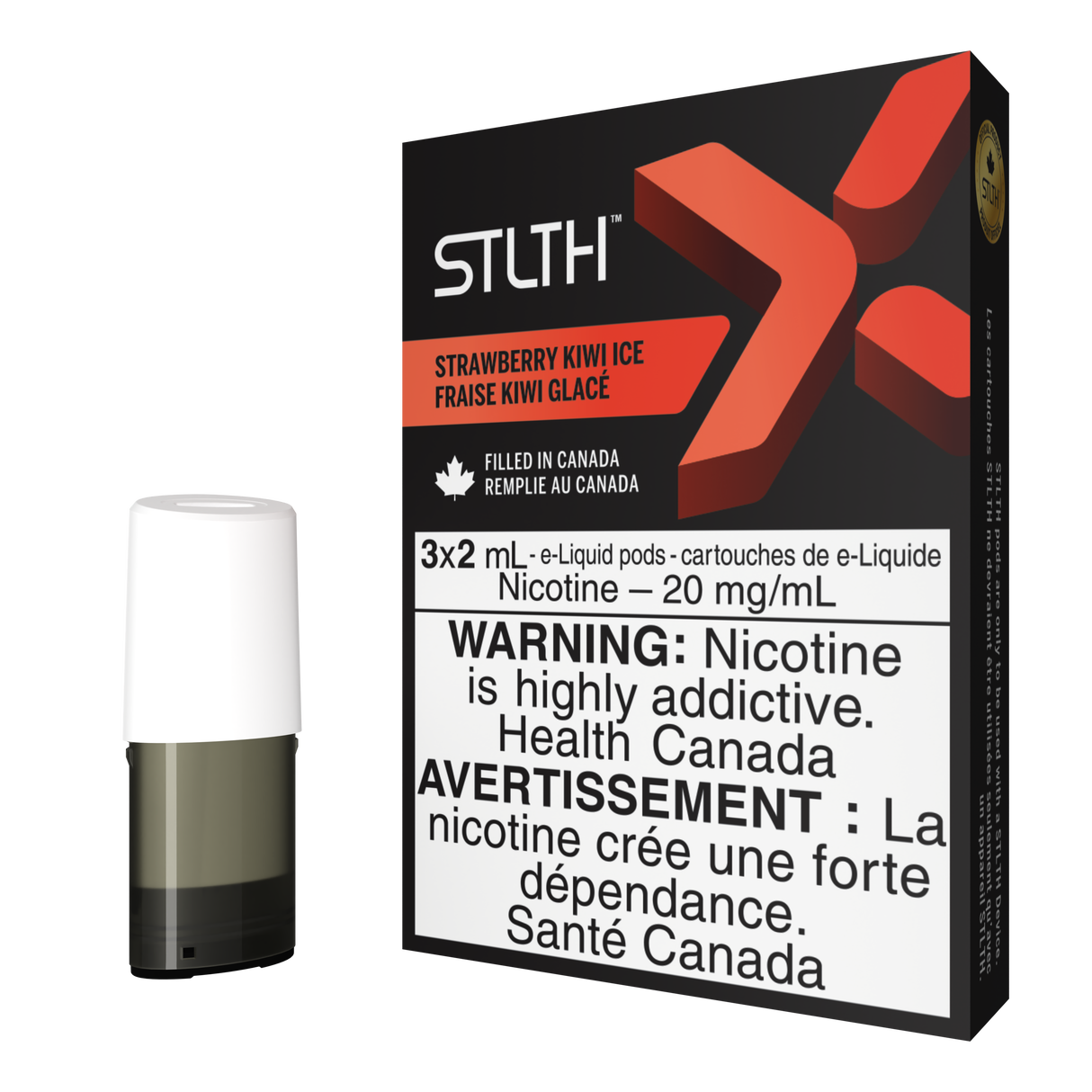 Strawberry Kiwi Ice - STLTH X 3pk PODS - 6ml