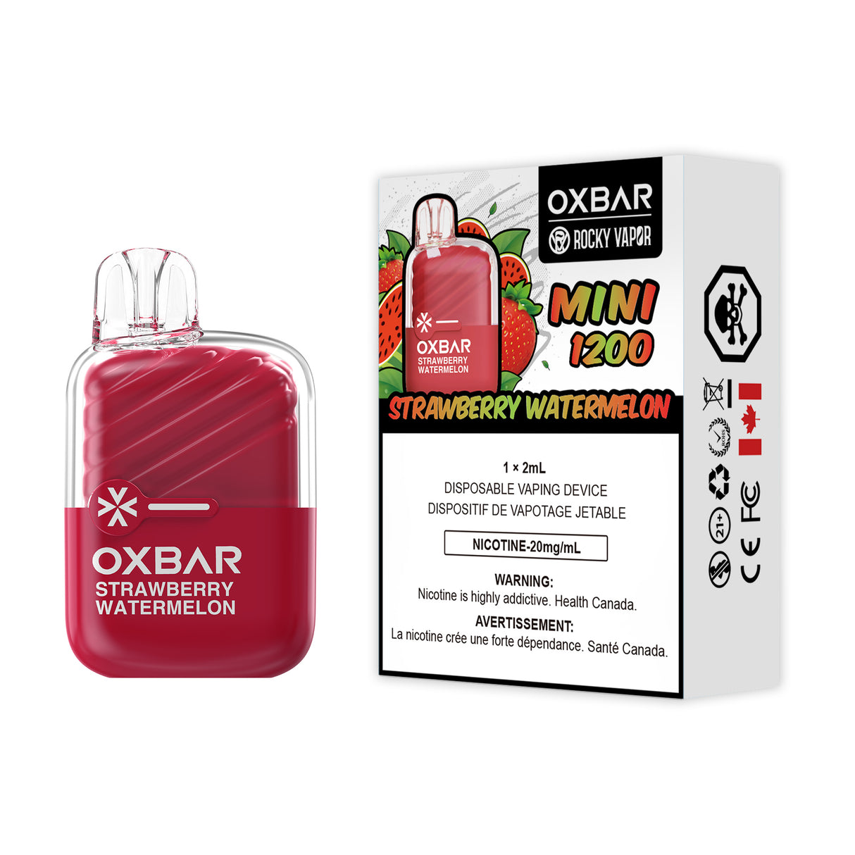 Strawberry Watermelon - OXBAR MINI 1200 by ROCKY VAPOR  - 2mL