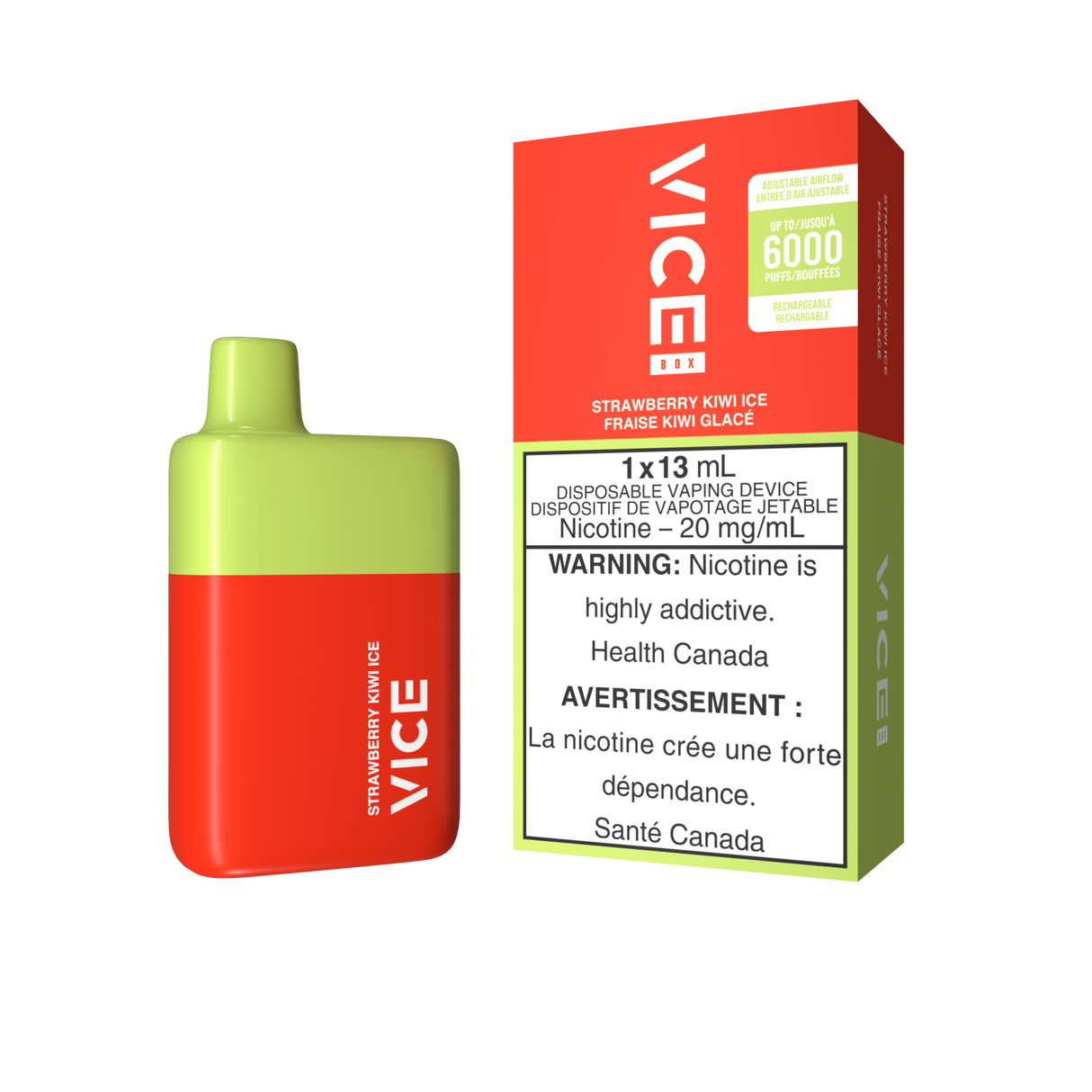 Strawberry Kiwi Ice - VICE BOX 6K - 13mL