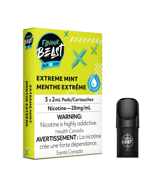 Extreme Mint Iced - STLTH FLAVOUR BEAST 3pk PODS - 6ml