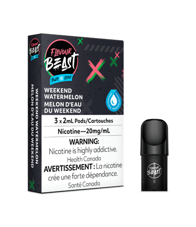 Weekend Watermelon Iced - STLTH FLAVOUR BEAST 3pk PODS - 6ml